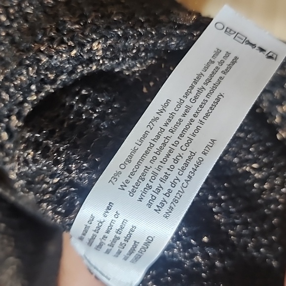 Eileen Fisher Top Women's Size Petite Small arm slits organic Linen - Picture 5 of 6